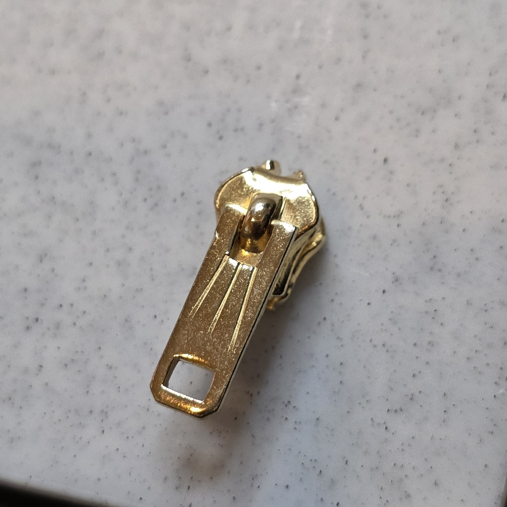 Vintage Zipper Pull Earrings - Picture 3 of 5